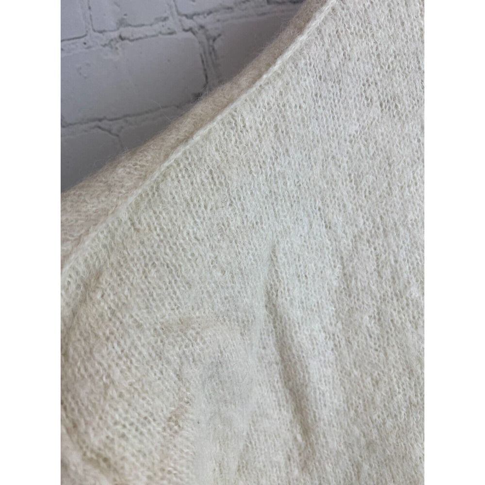 FREE PEOPLE alpaca nylon cream ivory oversized knit sweater pullover L NWOT - Picture 4 of 9